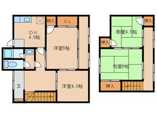 安養寺借家の物件間取画像